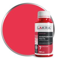 Паста колеровочная ЛАКРА N7 красный 100мл, арт.9591120