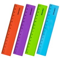 Линейка BRAUBERG Fruity 15см пластик в асс-те