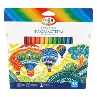 Набор фломастеров ГАММА Классические 18цв 2,8мм смываемые круглые