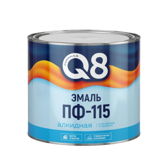 Эмаль Q8 Formula ПФ-115 1,8кг коричневая, арт.ЭК000147795