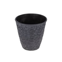 Кашпо уличное пластик Volcanic d20 h20,5см пепельный