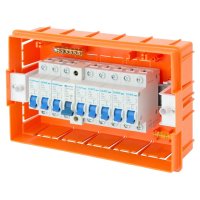 Щит распределительный встраиваемый NILSON на 9 модулей IP40 черный/оранжевый