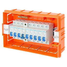 Щит распределительный встраиваемый NILSON на 9 модулей IP40 черный/оранжевый