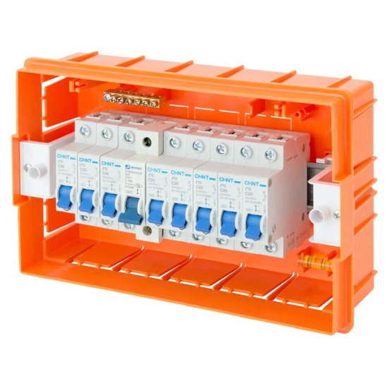 Щит распределительный встраиваемый NILSON на 9 модулей IP40 черный/оранжевый