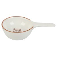 Блюдо TODELIA Ресто 10,5х6,1х2,4см для закусок костяной фарфор