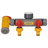 Распределитель 2х-канальный с краном HOZELOCK Flow Max 1/2