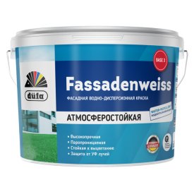 Краска в/д  DUFA Fassadenweiss фасадная бесцветная 9л, арт. МП00-013958