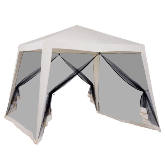 Шатер с антимоскитной сеткой 2,4х2,4х2,45м бежевый
