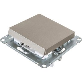 Переключатель  1-клавишный Systeme Electric ATLASDESIGN схема 7 10АХ механизм шампань