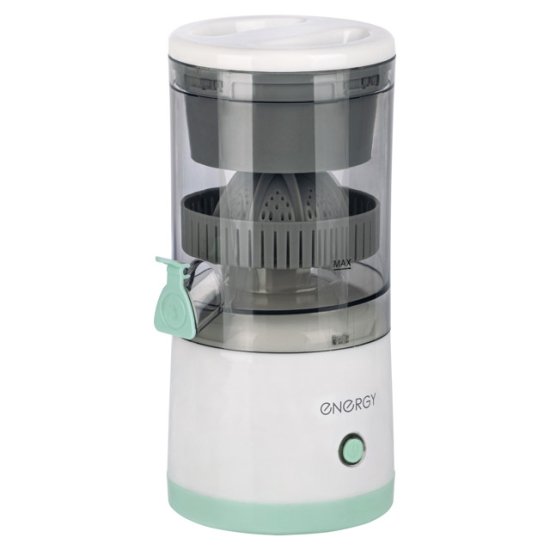 Соковыжималка для цитрусовых ENERGY EN-227USB1 40Вт аккум. белый/бирюзовый