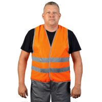 Жилет сигнальный БЕРТА на липучках размер 60-62 оранжевый