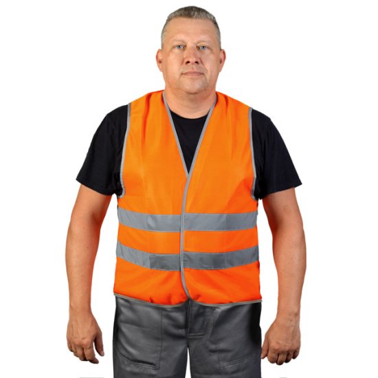 Жилет сигнальный БЕРТА на липучках размер 60-62 оранжевый