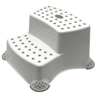 Ступенька-подставка двухярусная PRIMA NOVA хозяйственная 30х20х15см белый ABS пластик