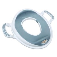 Накладка на унитаз с ручками PRIMA NOVA 30х20х15см белый/серый ABS пластик