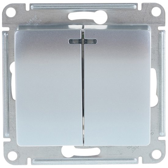 Двухклавишный выключатель Systeme Electric GLOSSA