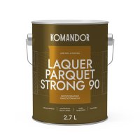 Лак в/д паркетный KOMANDOR Laquer Parquet Strong 90 2,7 л высокоглянцевый, арт.S1319003003