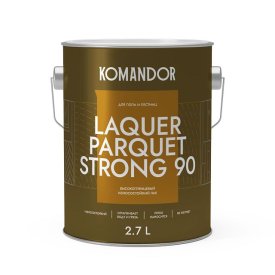 Лак в/д паркетный KOMANDOR Laquer Parquet Strong 90 2,7 л высокоглянцевый, арт.S1319003003