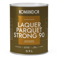Лак в/д паркетный KOMANDOR Laquer Parquet Strong 90 0,9 л высокоглянцевый, арт.S1319003001