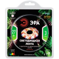 Лента светодиодная ЭРА для растений 27Вт IP65  полного спектра 3м с адаптером 12V