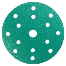 Круг шлифовальный ABRAFORCE Green Film на плёночной основе 150мм Р240 15 отв 5 шт
