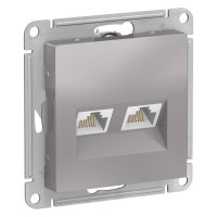 Двухместный механизм компьютерной розетки Systeme Electric AtlasDesign