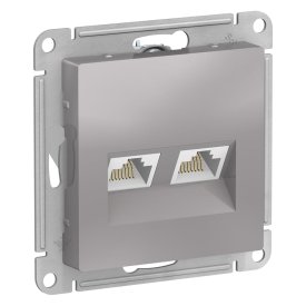 Двухместный механизм компьютерной розетки Systeme Electric AtlasDesign