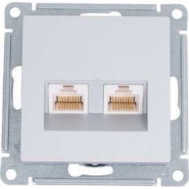 Двухместный механизм компьютерной розетки Systeme Electric AtlasDesign