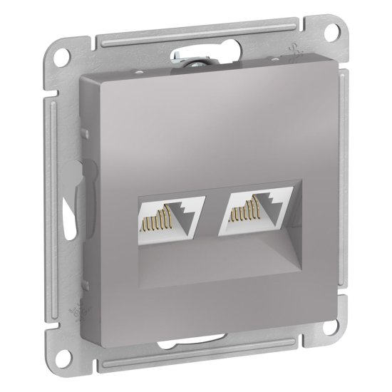 Двухместный механизм компьютерной розетки Systeme Electric AtlasDesign