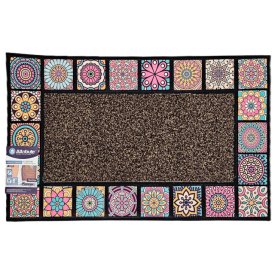 Коврик ATTRIBUTE Mosaic Quadro 45х75см резина, полипропилен, фиолетовый