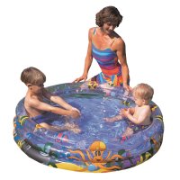 Бассейн детский BESTWAY 51009 океан 3 кольца 122х25 см 140л