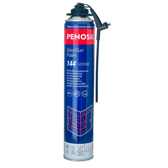 Пена монтажная PENOSIL EasyGun Foam 144 всесезонная с адаптером 750мл, арт.A1628Z