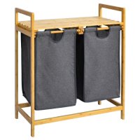 Стеллаж VITARTA Bamboo 2 корзины 73х63,5х33см бежевый, серый