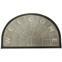 Коврик JOY HOME Рига 45х75см полукруглый влаговпитывающий, полиэстер, резина, серый