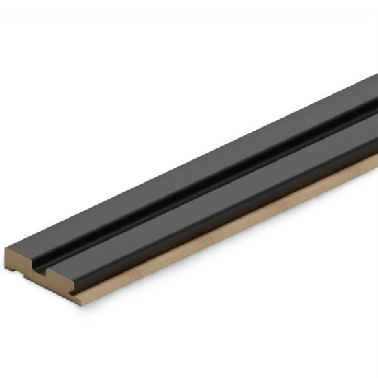Профиль стартовый МДФ STELLA Beats De Luxe Black Lead 2700x66,5x16мм