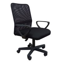 Кресло офисное Лотос/Labo 630х500х850(950)мм пластик/металл черный