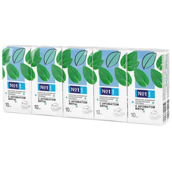 Платки носовые BELLA 3-слойные 10шт 10уп.