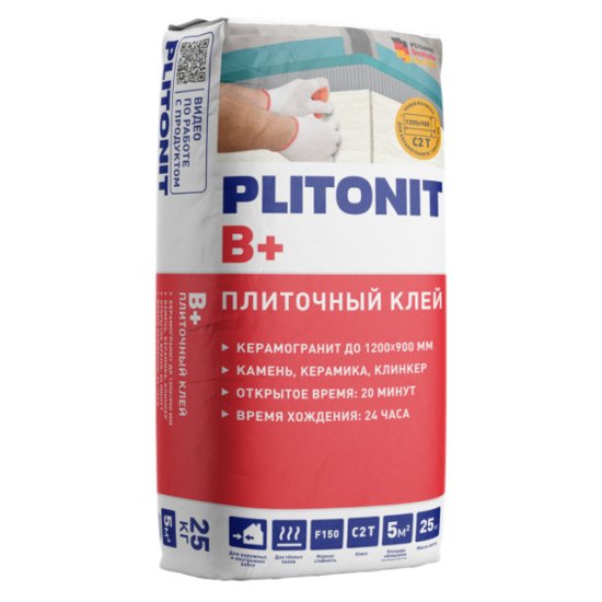 Клей плиточный PLITONIT PLITOMAX (B+) для крупноформ.плиты 25кг