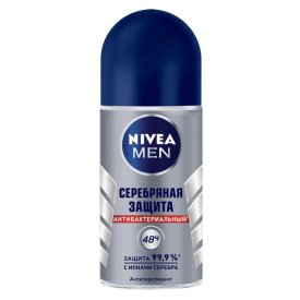 Дезодорант NIVEA Men Серебряная защита ролик 50мл мужской