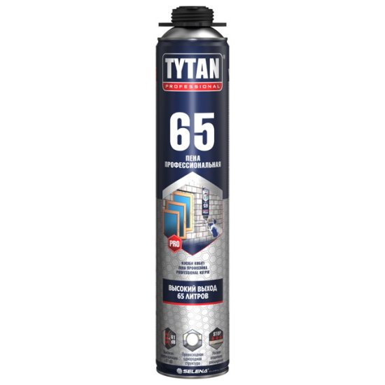 Пена монтажная TYTAN 65 О2 ПРОФ 750мл, арт.SEL-T-0005