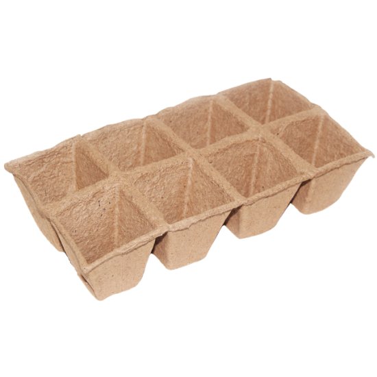 Кассета торфяная для рассады 8 ячеек 3шт 28х14х7см