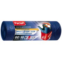 Пакеты для мусора PACLAN Multi-Top Lux 60л 60x75см 30мкм 16шт