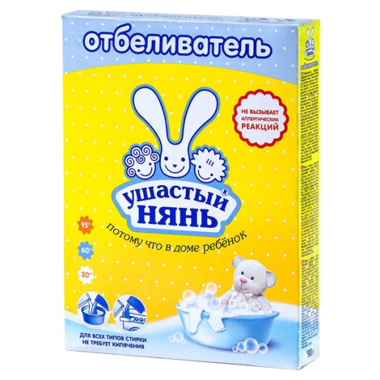 Отбеливатель УШАСТЫЙ НЯНЬ порошок 500г