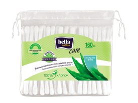 Палочки гигиенические BELLA Сare 160шт с экстрактом алое, п/э
