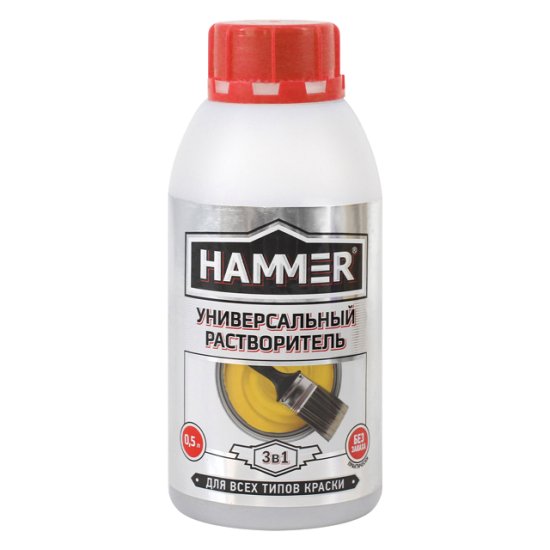Растворитель-очиститель HAMMER  0,5 л, арт.ЭК000126966