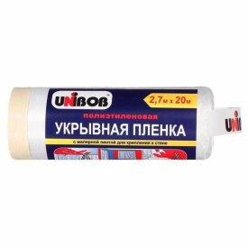 Пленка защитная UNIBOB с клеящей лентой 10мкм 2,7х20м, арт.49694