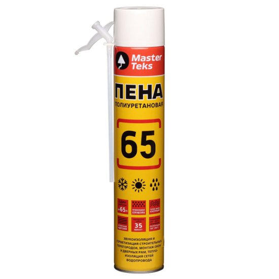 Пена монтажная MASTERTEKS 65 всесезонная 750мл, арт.94128422