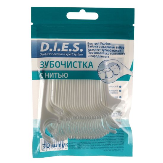 Зубочистки с нитью D.I.E.S 30шт