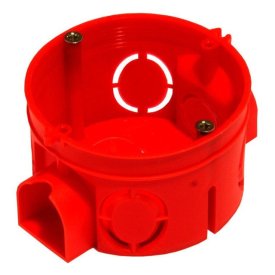 Коробка установочная HEGEL для сплошных стен D64x40 красный