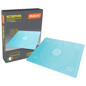 Коврик для теста и выпечки MALLONY 47,5х37,5см силикон