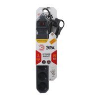 Сетевой фильтр ЭРА USF-5es-1.5m-USB-B с/з 3x0,75мм кв с выключателем 5гн+2USB 1,5м черный